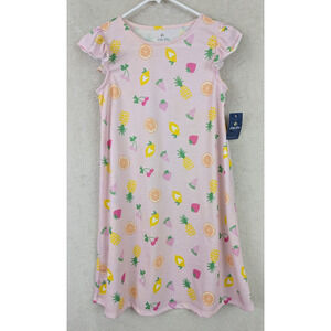 NWT Fish Stix sz 10 girls Night Gown pink ss citrus fruits knit sleep 1578